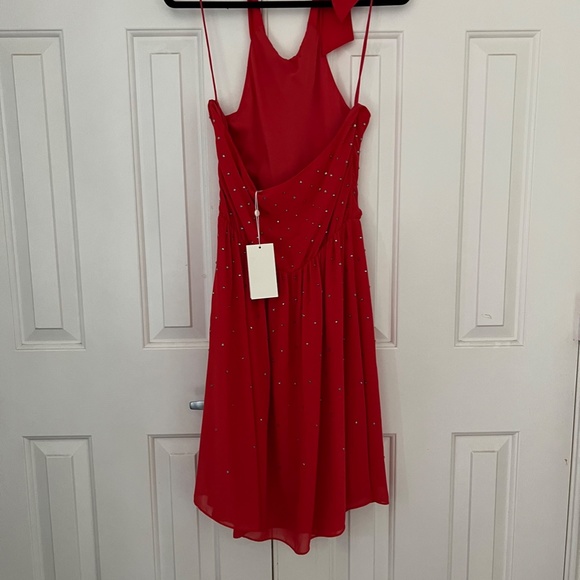 Erin Fetherston Red Rhinestone Dress - Picture 3 of 9